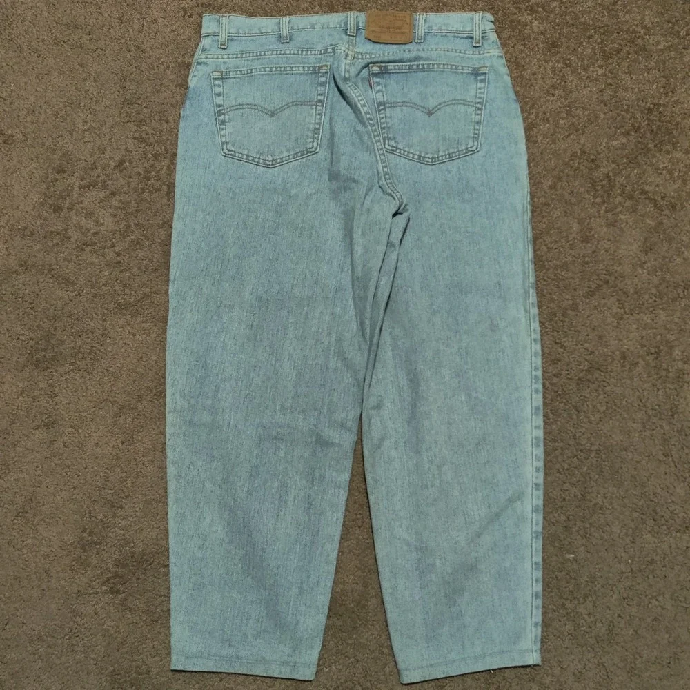 Vintage Levis 560 Jeans Mens 38 x 28 Blue Tapered Hemmed‎ Made in USA 90s Denim